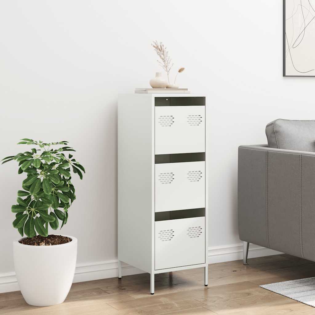 Vidaxl hoge kast 39x35x103,5 cm staal zwart
