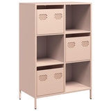 Vidaxl hoge kast 68x39x103,5 cm staal roze