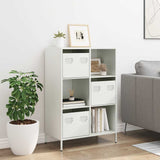 Vidaxl hoge kast 68x39x103,5 cm staal wit