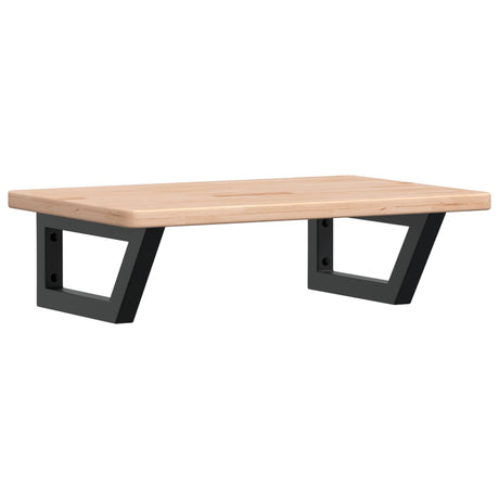 Vidaxl badkamer wandschap staal en massief eikenhout