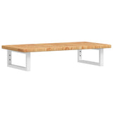 Vidaxl badkamer wandschap staal en massief eikenhout