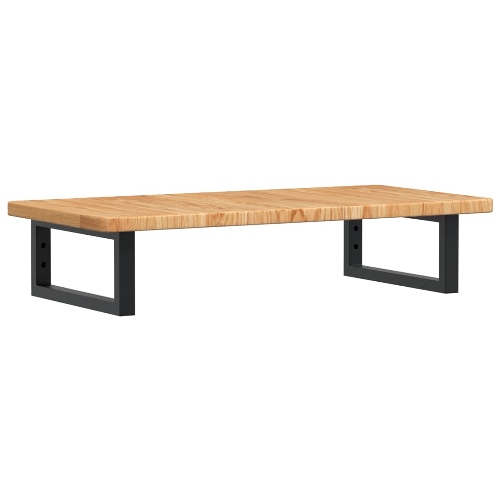 Vidaxl badkamer wandschap staal en massief eikenhout