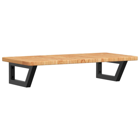 Vidaxl badkamer wandschap staal en massief eikenhout