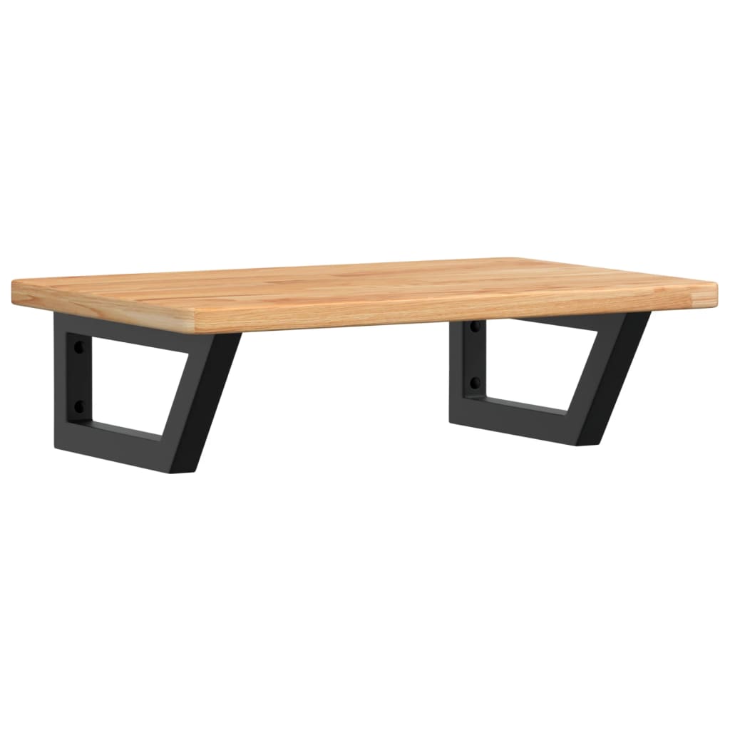 Vidaxl badkamer wandschap staal en massief eikenhout