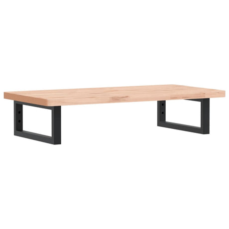 Vidaxl badkamer wandschap staal en massief beukenhout