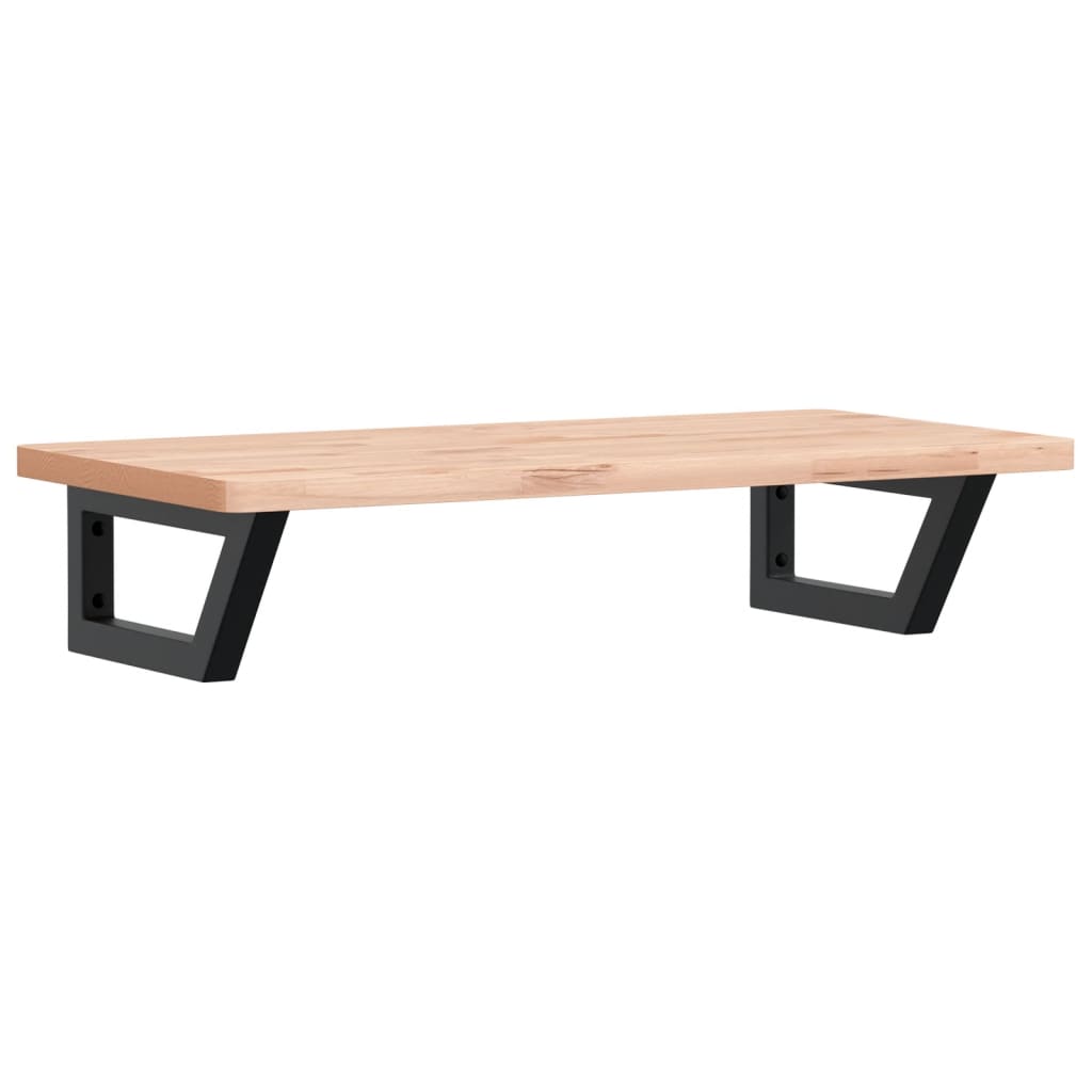 Vidaxl badkamer wandschap staal en massief beukenhout