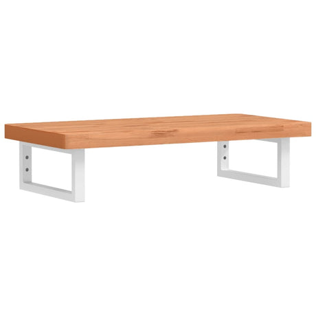 Vidaxl badkamer wandschap staal en massief beukenhout