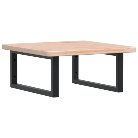 Vidaxl badkamer wandschap staal en massief eikenhout