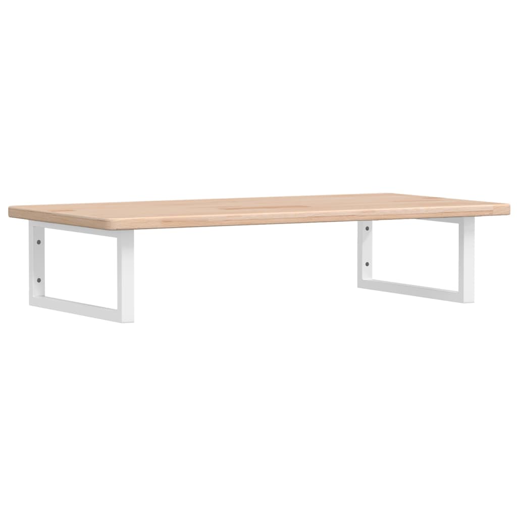 Vidaxl badkamer wandschap staal en massief eikenhout