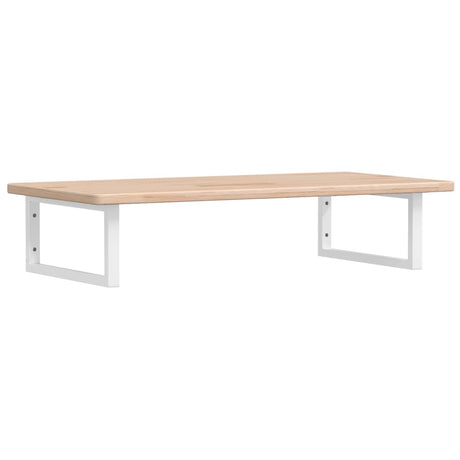 Vidaxl badkamer wandschap staal en massief eikenhout