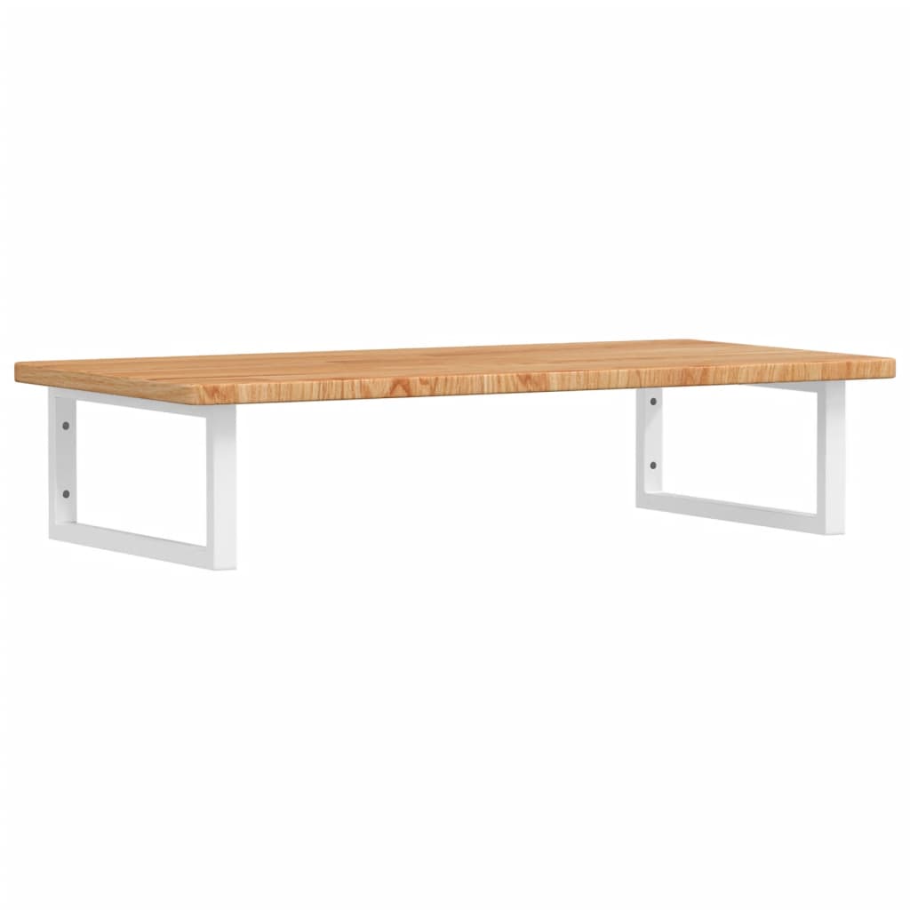 Vidaxl badkamer wandschap staal en massief eikenhout