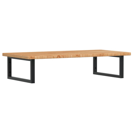 Vidaxl badkamer wandschap staal en massief eikenhout