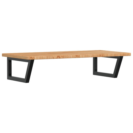 Vidaxl badkamer wandschap staal en massief eikenhout