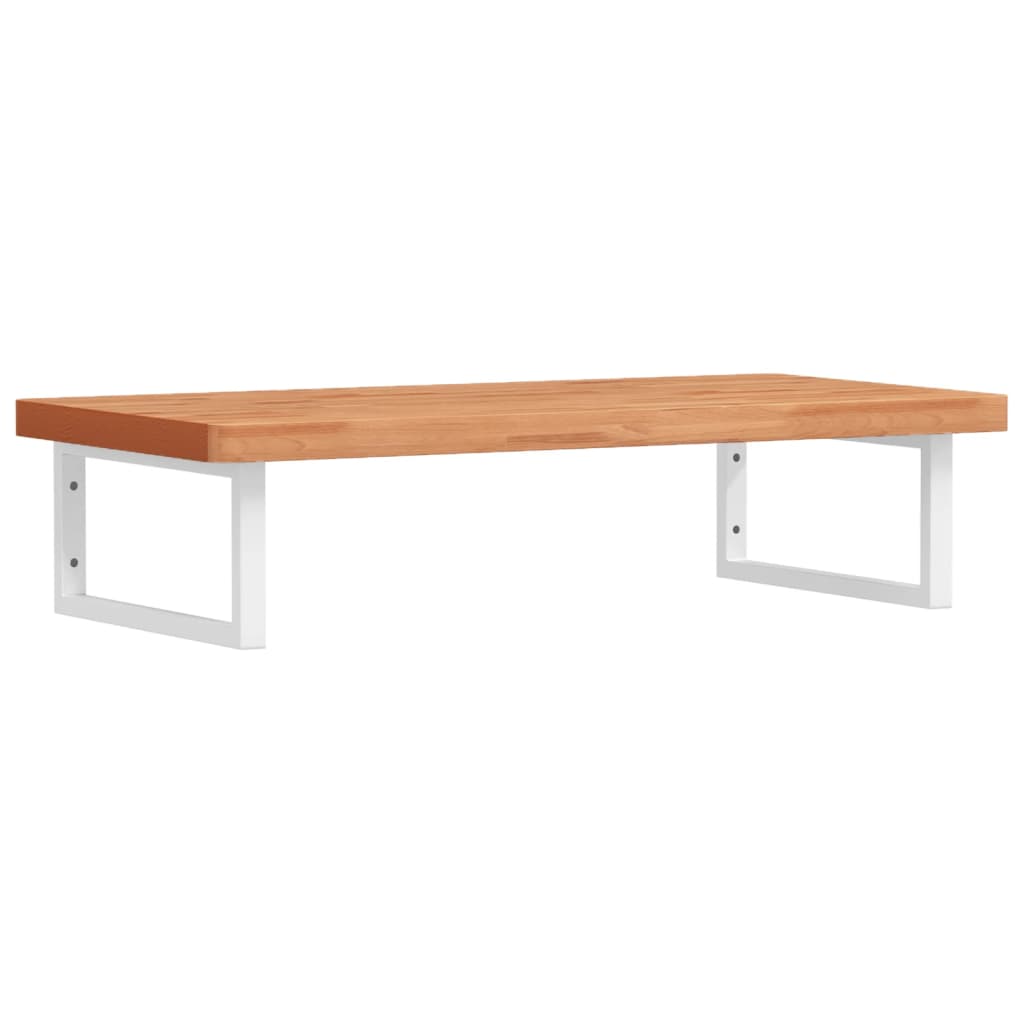 Vidaxl badkamer wandschap staal en massief beukenhout