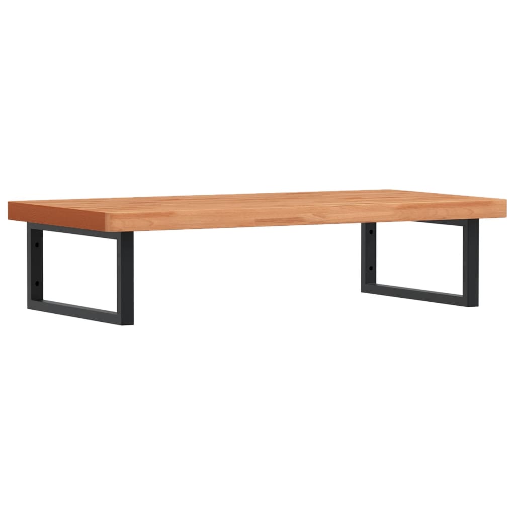 Vidaxl badkamer wandschap staal en massief beukenhout
