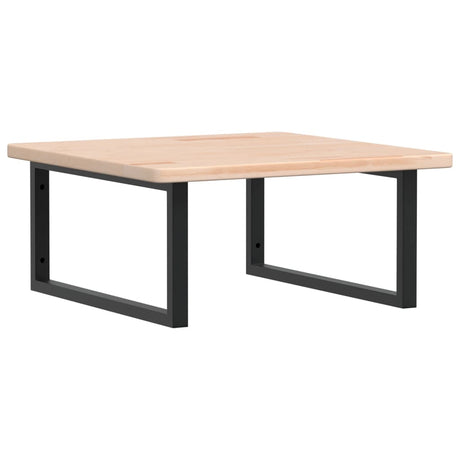 Vidaxl badkamer wandschap staal en massief eikenhout