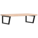Vidaxl badkamer wandschap staal en massief eikenhout