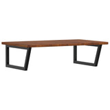 Vidaxl badkamer wandschap staal en massief eikenhout