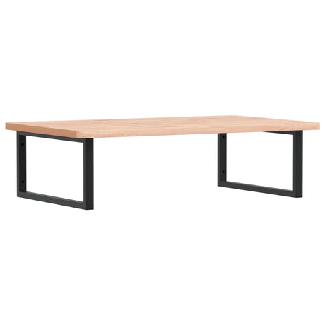 Vidaxl badkamer wandschap staal en massief beukenhout