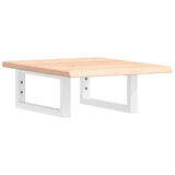 Vidaxl badkamer wandschap staal en massief eikenhout