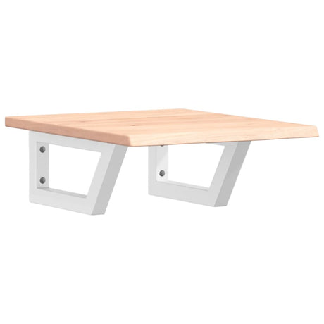 Vidaxl badkamer wandschap staal en massief eikenhout