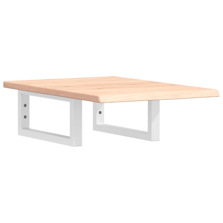 Vidaxl badkamer wandschap staal en massief eikenhout