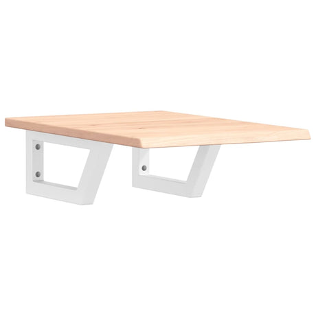 Vidaxl badkamer wandschap staal en massief eikenhout