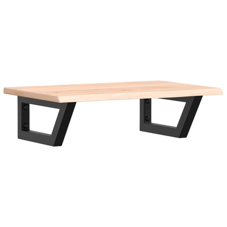 Vidaxl badkamer wandschap staal en massief eikenhout