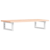 Vidaxl badkamer wandschap staal en massief eikenhout