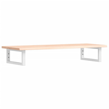 Vidaxl badkamer wandschap staal en massief eikenhout