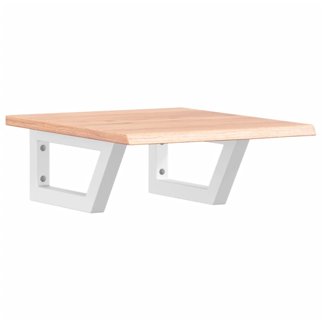 Vidaxl badkamer wandschap staal en massief eikenhout