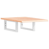 Vidaxl badkamer wandschap staal en massief eikenhout