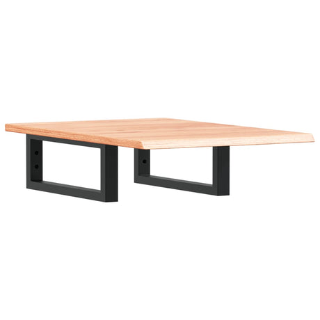 Vidaxl badkamer wandschap staal en massief eikenhout