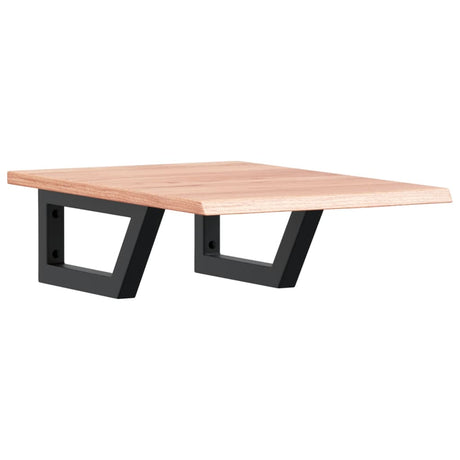 Vidaxl badkamer wandschap staal en massief eikenhout