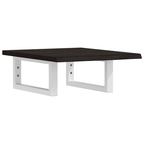 Vidaxl badkamer wandschap staal en massief eikenhout