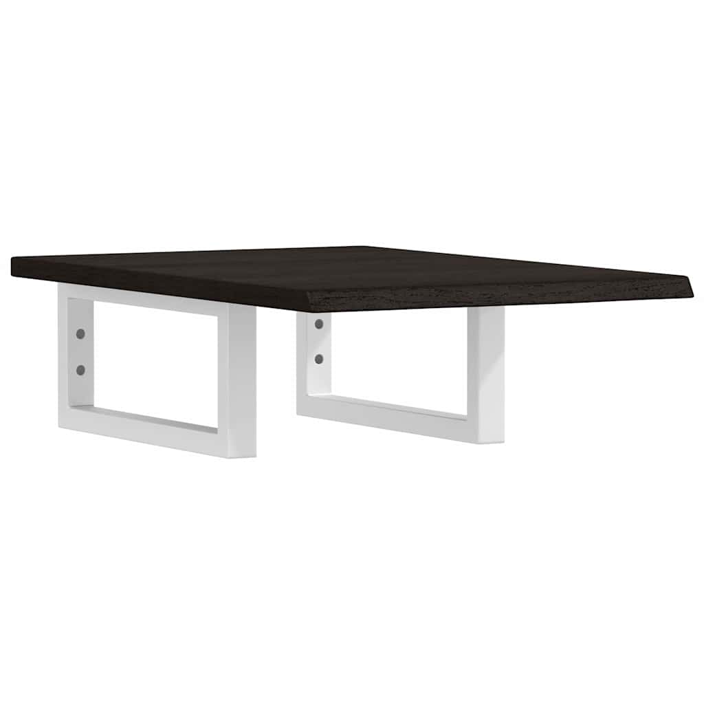 Vidaxl badkamer wandschap staal en massief eikenhout