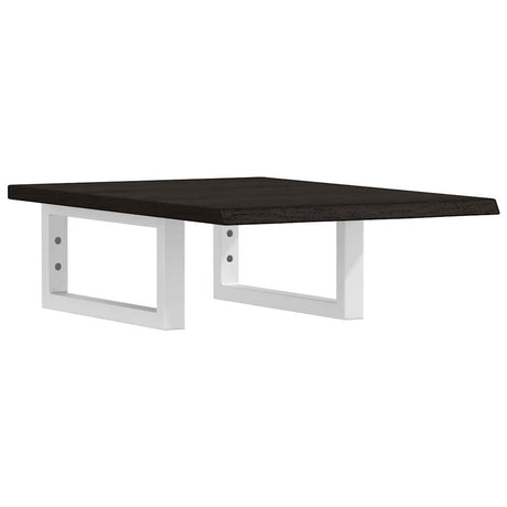 Vidaxl badkamer wandschap staal en massief eikenhout