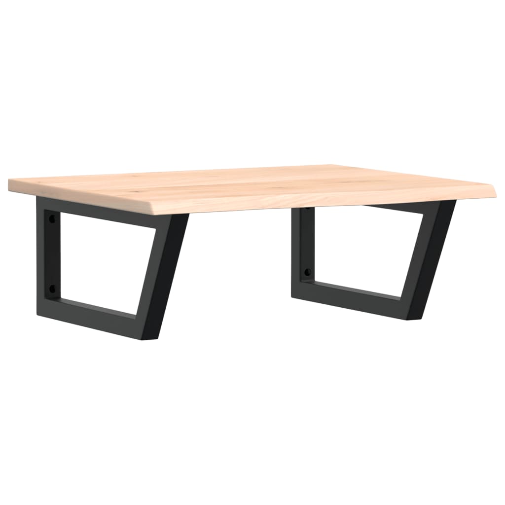 Vidaxl badkamer wandschap staal en massief eikenhout