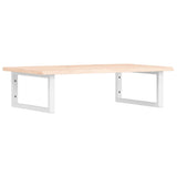 Vidaxl badkamer wandschap staal en massief eikenhout