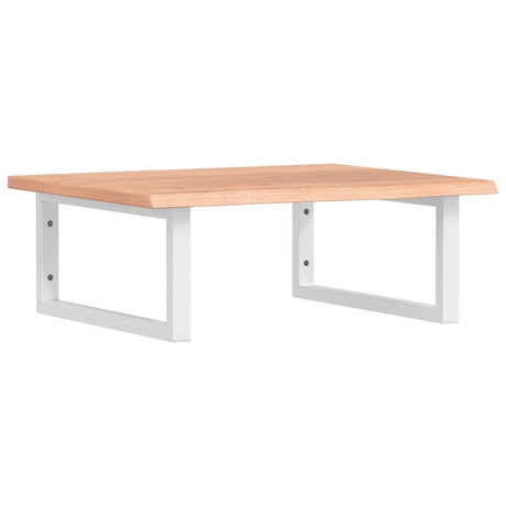 Vidaxl badkamer wandschap staal en massief eikenhout
