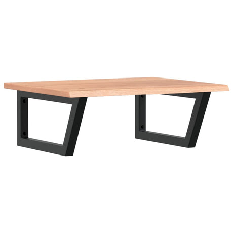 Vidaxl badkamer wandschap staal en massief eikenhout