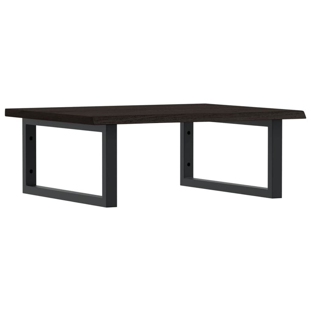 Vidaxl badkamer wandschap staal en massief eikenhout
