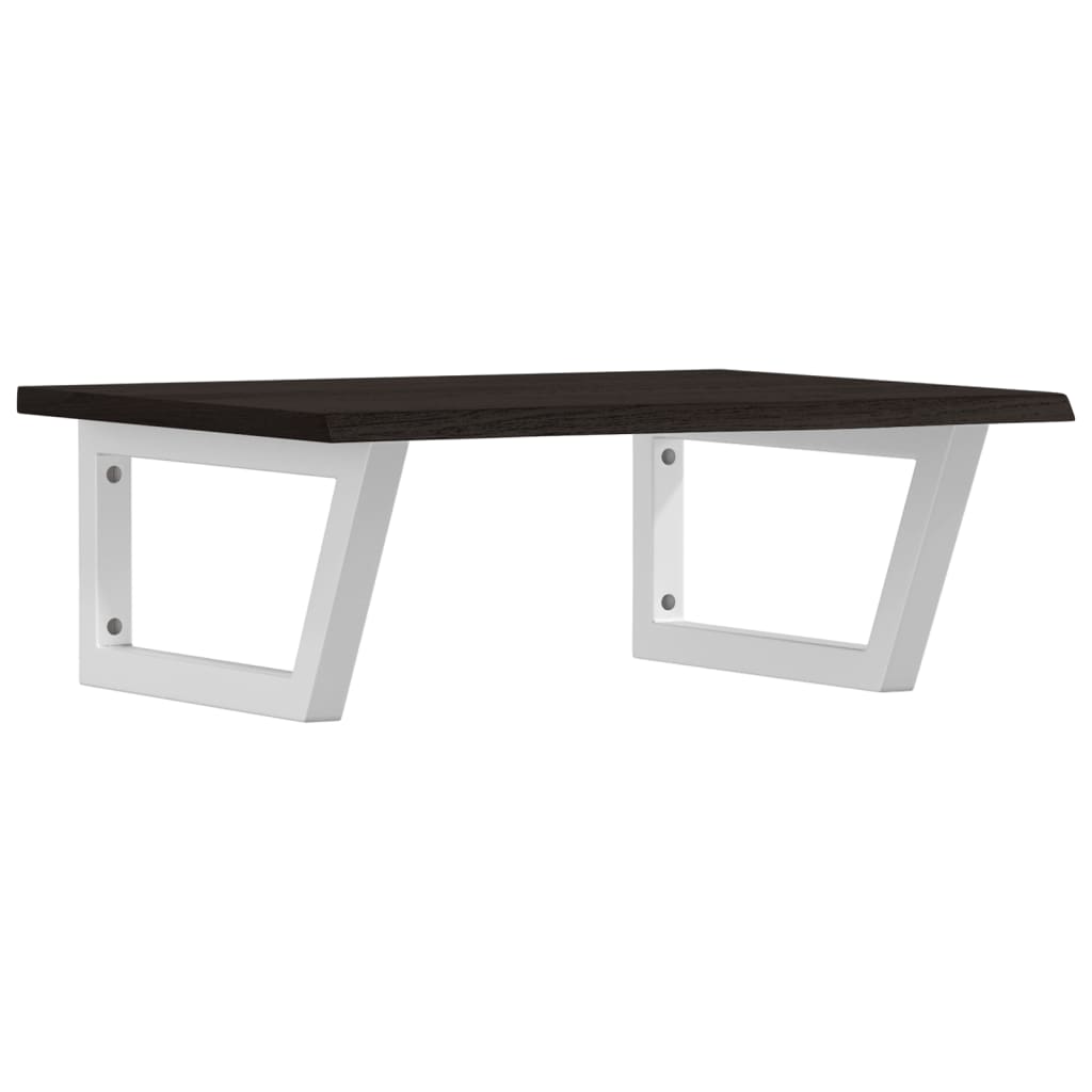 Vidaxl badkamer wandschap staal en massief eikenhout