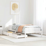 Vidaxl bedframe zonder matras massief grenenhout wit 90x200 cm