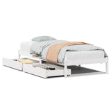 Vidaxl bedframe zonder matras massief grenenhout wit 140x200 cm