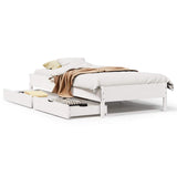 Vidaxl bedframe zonder matras massief grenenhout wit 140x200 cm