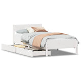 Vidaxl bedframe zonder matras massief grenenhout wit 90x190 cm