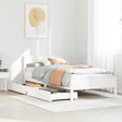 Vidaxl bedframe zonder matras massief grenenhout wit 90x190 cm