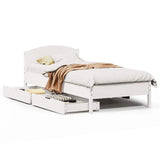Vidaxl bedframe zonder matras massief grenenhout wit 75x190 cm