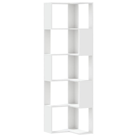 Vidaxl boekenkast 5-laags hoek 50x50x179 cm bewerkt hout wit